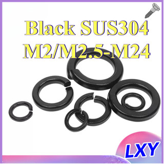 Miếng đệm đàn hồi 304 bằng thép không gỉ màu đen M2 / M2.5-M24 [LXY-CB]