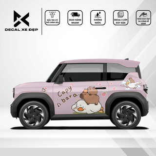 Tem dán xe VF3 - Decal Sticker Vf3 - Decal Dán Xe - Vf3 Capybara