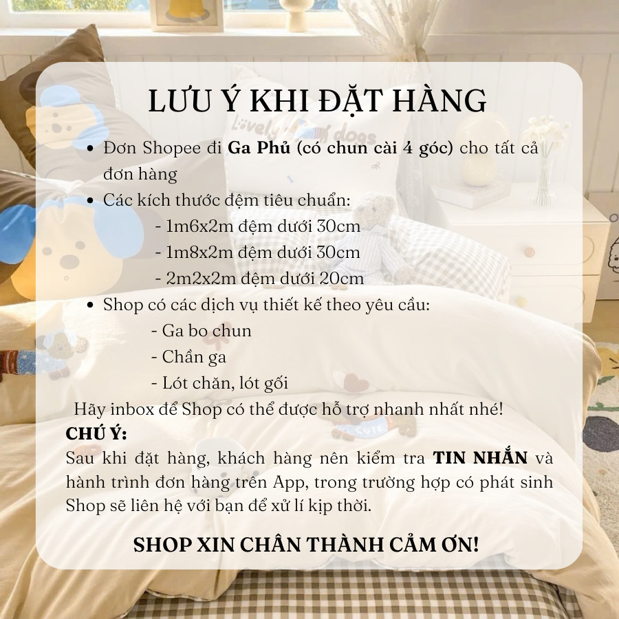 Bộ vỏ chăn ga gối Cotton Đũi Thêu 4 món Memminbedding Luxury họa tiết 5D dễ thương, mềm mịn, thoáng mát- ST312