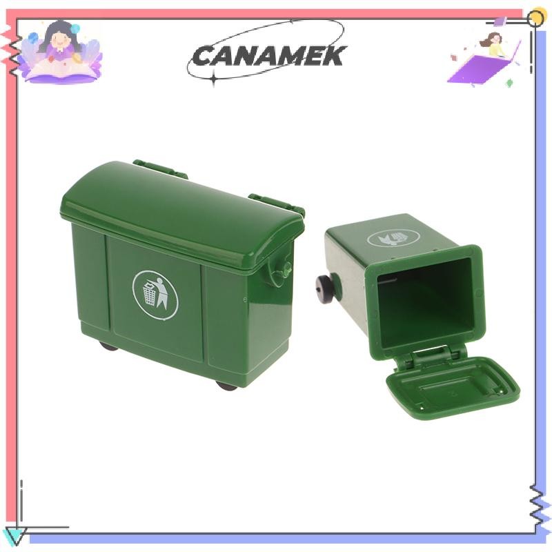 CANAMEK Bộ 1:12 Nhà Búp Bê, mô hình thùng rác vệ sinh, phụ kiện mô phỏng, quà tặng trẻ em