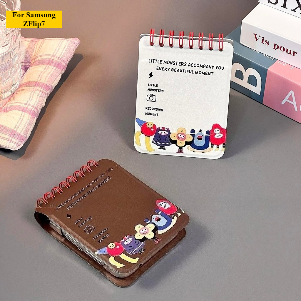 Ốp điện thoại máy tính xách tay sáng tạo dễ thương Thích hợp cho Samsung Galaxy Zflip7 Vỏ bảo vệ hoạt hình cho ZFlip 7 FE 6 5 4 3 5G N3Flip MixFlip 2 Vỏ gập