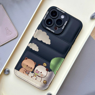 Ốp điện thoại Yier Bubu cho iPhone 17 / 17Air / 16E / 15 Plus / 14 / 13 / 12 / 11 / Pro Max. Chống sốc rơi. Hộp đựng túi khí kiểu áo khoác silicon lỏng che phủ toàn diện