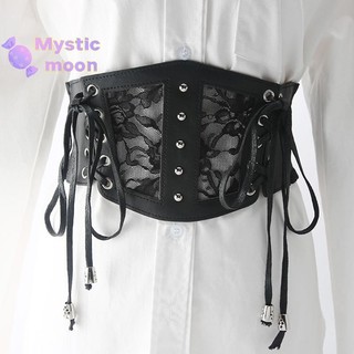 [Huyền bí] Thắt lưng Corset ren co giãn thời trang dành cho nữ Bé gái Co giãn rộng Cummerbunds Nữ Goth Punk Đầm Thắt lưng Quà tặng [Mới]