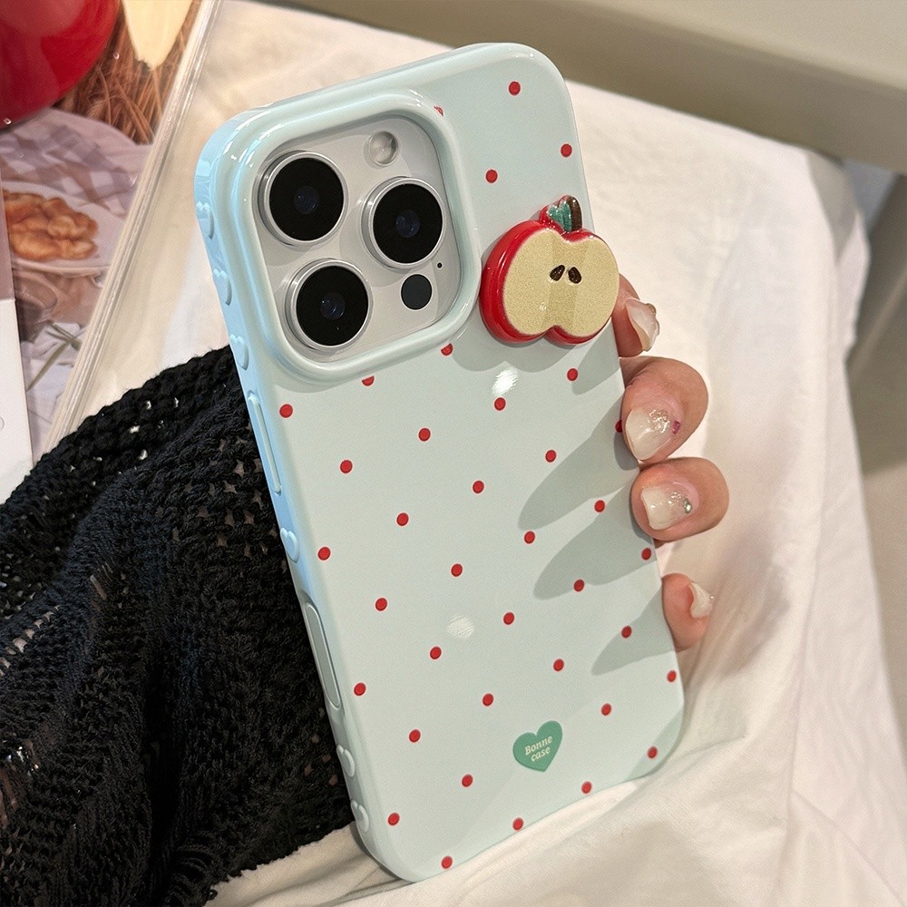 Ốp điện thoại mềm 3D Fruit Dots cho iPhone 17ProMax 16 15 14 13 12 Vỏ bảo vệ chống sốc