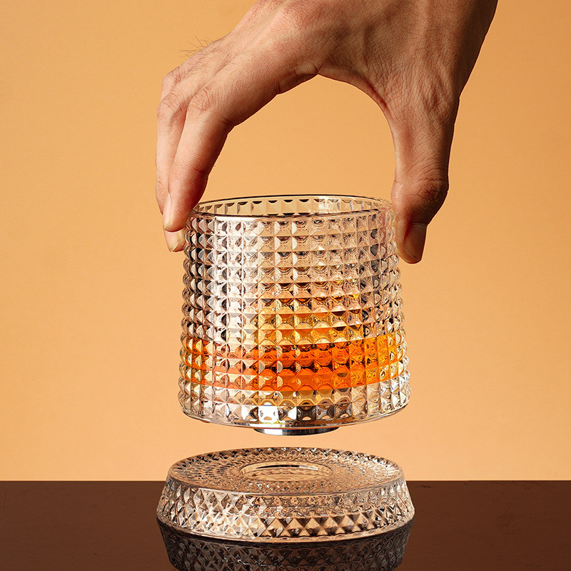 Cảm nhận pha lê Whisky Ly rượu vang phương Tây Brandy Kính xoay sáng tạo Kính thủy tinh gia đình Thủy tinh nước