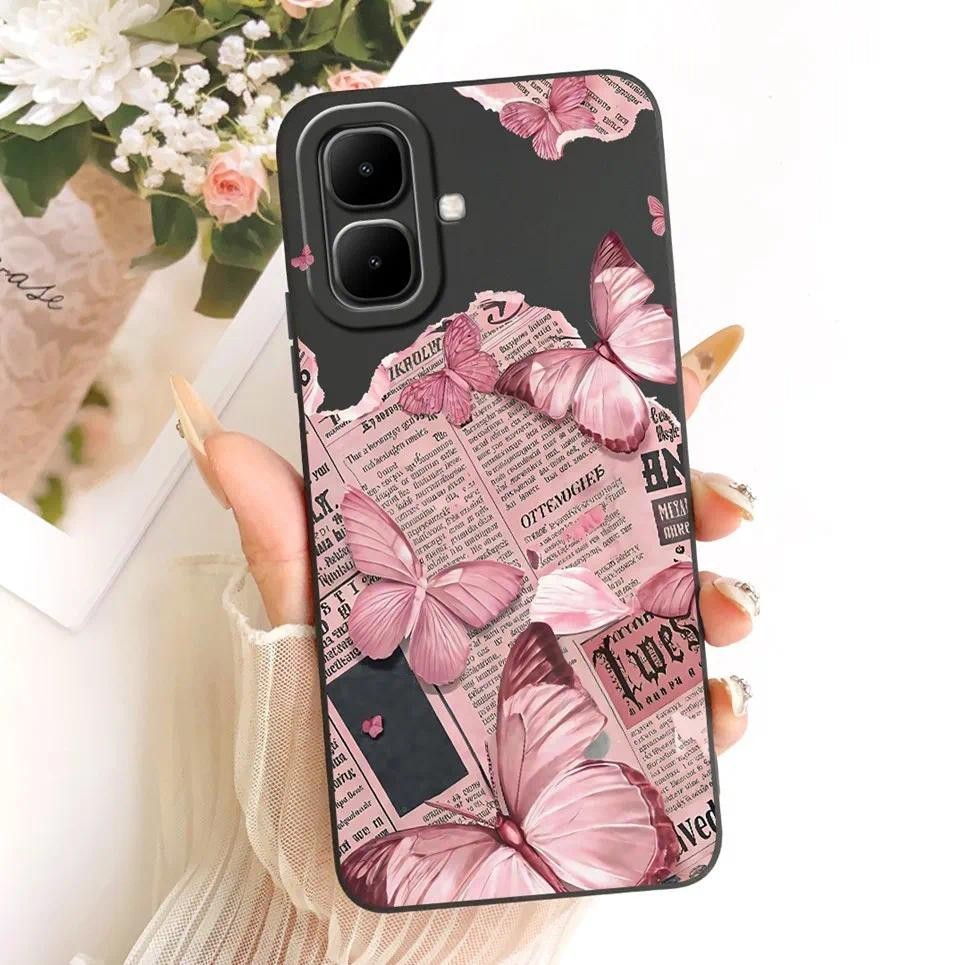 Ốp Điện Thoại In Hình Mèo Anh Đào Cho Infinix Smart 10 X6725 Ốp Lưng Silicon Lỏng Mờ Funda Cho Vỏ Thông Minh 10 Plus