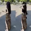 Váy in họa tiết da báo cổ điển mùa hè Thiết kế mới eo cao Niche Slimer Look Váy dài thời trang