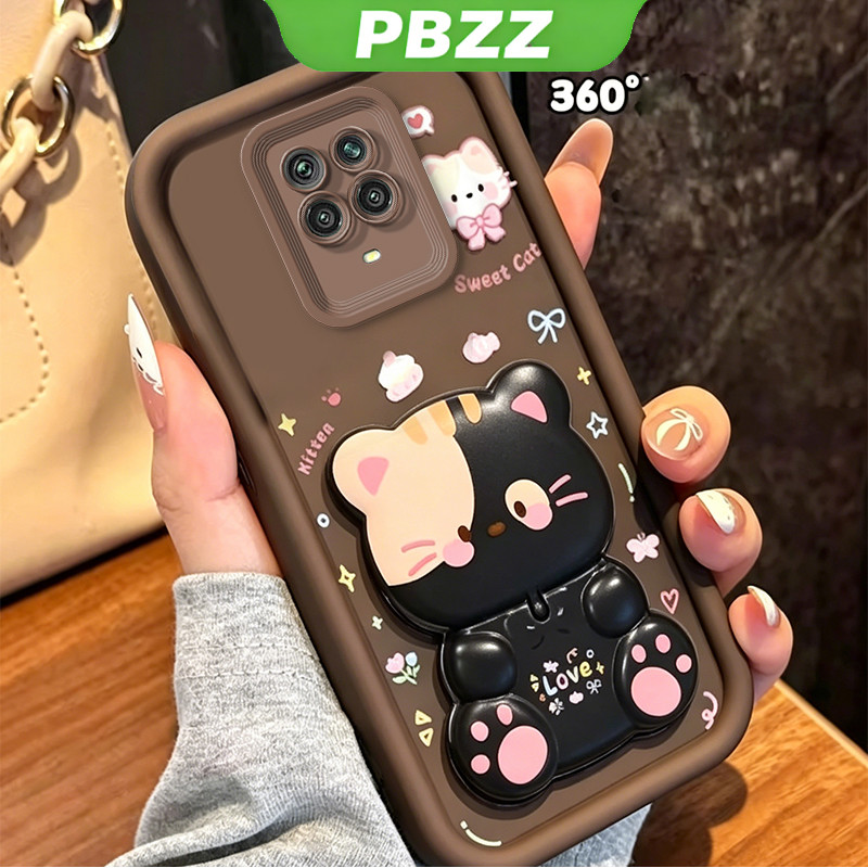 Ốp Lưng Cho Redmi NOTE 9S REDMI NOTE 9 PRO Vỏ Điện Thoại Vỏ Mềm Silicon Chống Sốc Thiết Kế Mới Thẩm Mỹ Có Giá Đỡ 360° Gương trang điểm mèo dễ thương cho bé gái JTXMMZJ