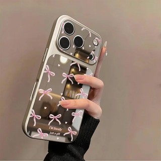 Ốp Điện Thoại Gương Nơ Nhiều Màu Sắc Cho Tecno Spark 50 40 Pro + 40C SLIM GO 3 1 1S 20 20C 10 10C Gương Trang Điểm Acrylic Chống Sốc
