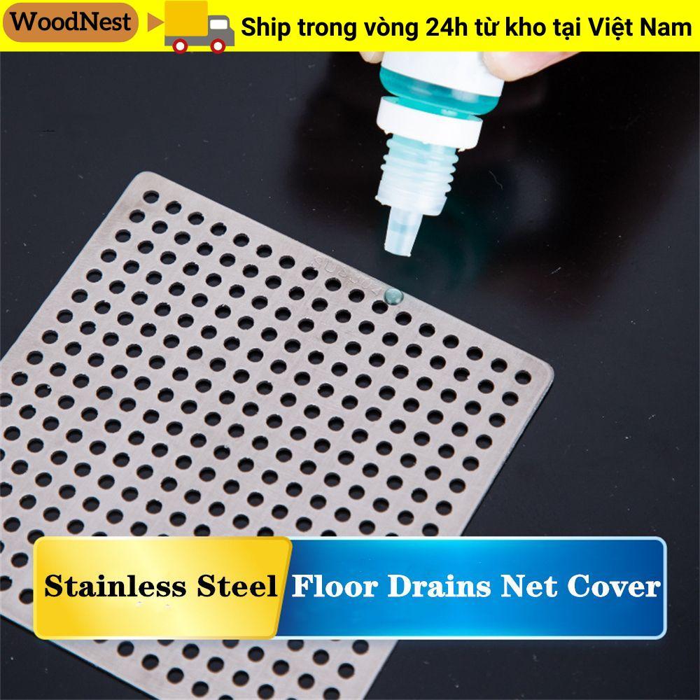GỖ Sàn thoát nước Tấm thoát nước Nhà bếp Phòng tắm Vòi hoa sen Nắp thoát nước Phụ kiện phòng tắm Dụng cụ phòng tắm 304 Vỏ thoát nước vuông không gỉ