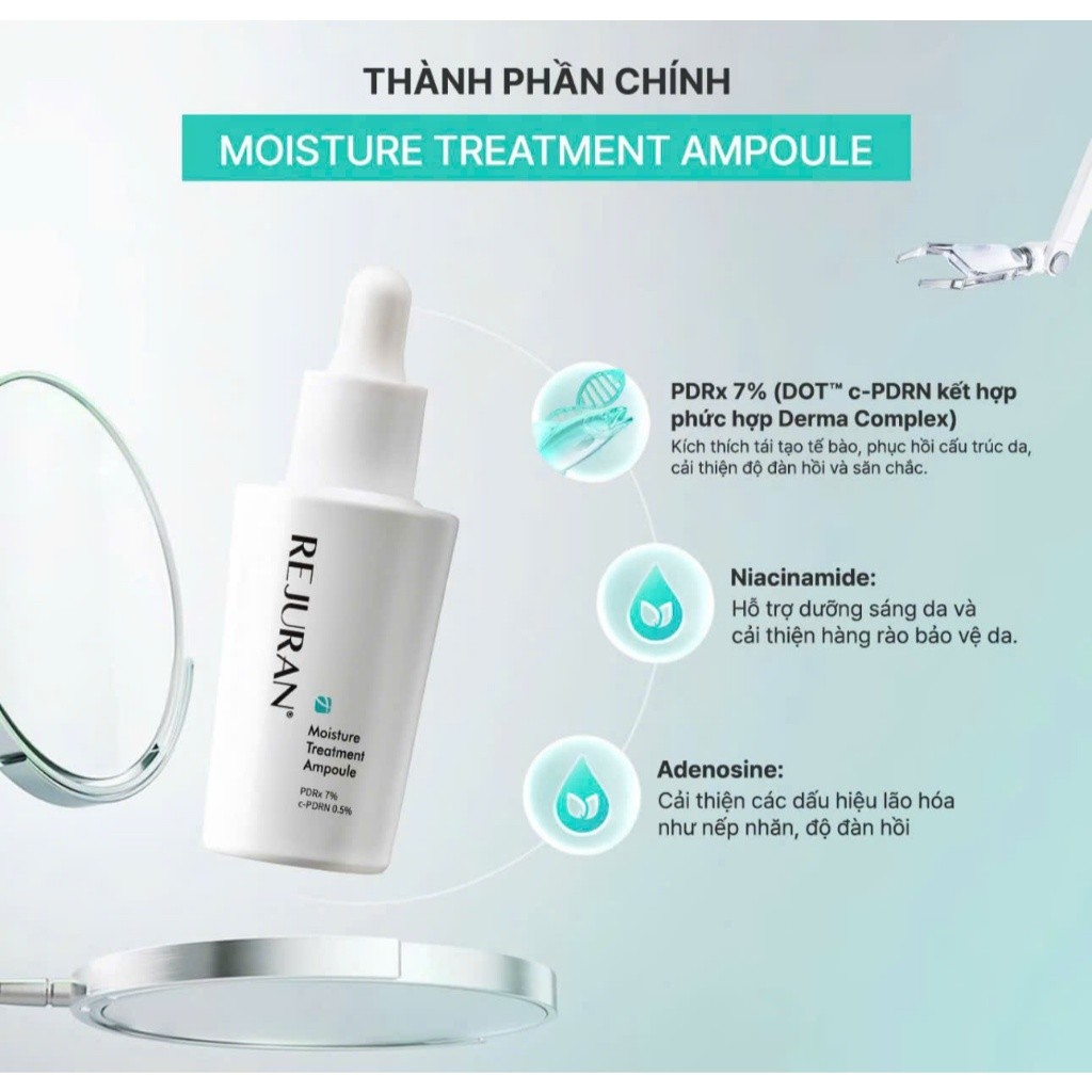 [HÀNG CÔNG TY] Rejuran Moisture Treatment Ampoule 7% c-PDRN 30ml | Dưỡng Ẩm Phục Hồi Hàng Rào Da