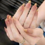 Sunset Afterglow Phnom Penh Pháp Nhẹ nhàng Tính khí Làm móng tay Làm trắng Blush Handmade Nails Đeo móng tay
