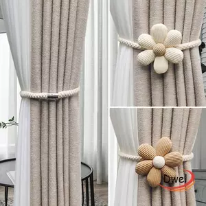 Dây buộc rèm DWEL, Dây đàn hồi Khóa từ tính Khóa rèm cửa sổ, Dây giữ rèm hình hoa hoạt hình Trang trí nội thất