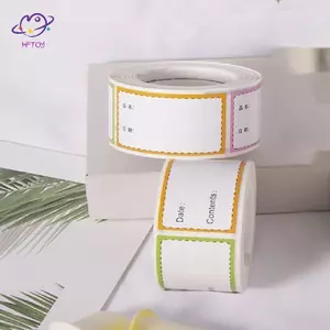 HFTOY 250 Cái / Cuộn Tủ Đông Tự Dính Tủ Lạnh Giấy Bảo Quản Thực Phẩm Nhãn Stier Màu Trắng Ngày Stiers Cho Thẻ Bảo Quản Gia Đình ~