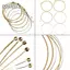 Guansfs 3 Bộ 6 Dây Đàn Guitar Acoustic Lõi Thép Không Gỉ Thay Thế Dự Phòng Cho Dân Gian