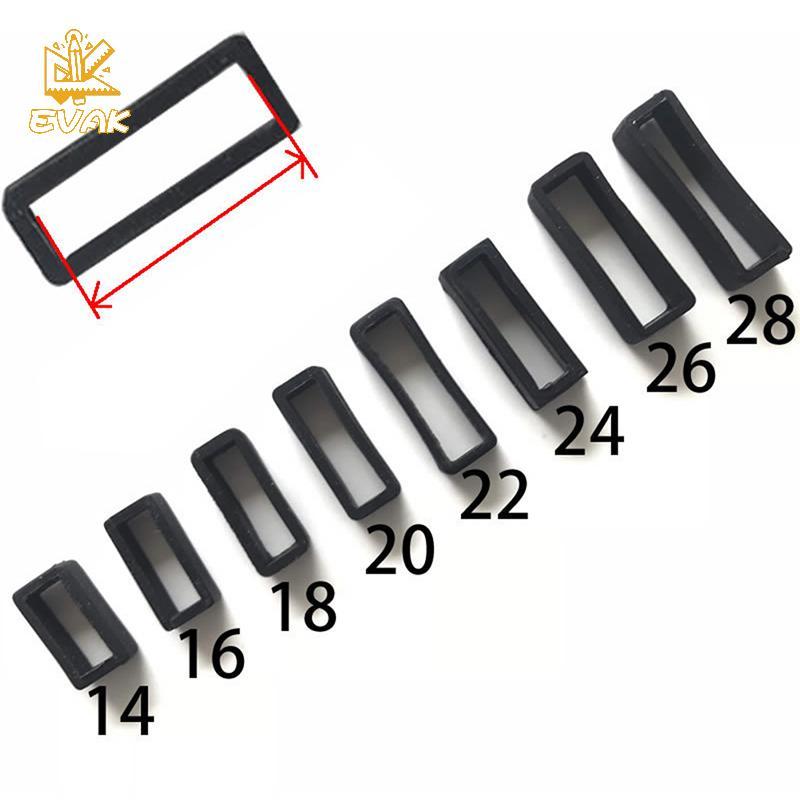 Alittlesetrtu Dây đeo đồng hồ silicon màu đen Giữ vòng Vòng vòng cao su Giá đỡ 14-26mm. VN