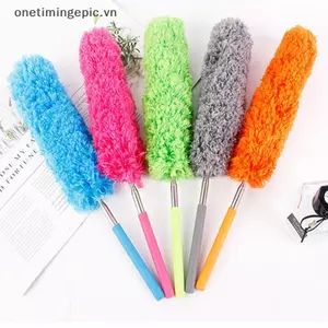 VFZ Có Thể Thu Vào Duster Bằng Thép Không Gỉ Tay Cầm Dài Bàn Chải Bụi Xe Hộ Gia Đình Dụng Cụ Vệ Sinh Microfiber Bụi OTE