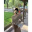 Áo thun dài tay sọc không đều phong cách Pure Desire Áo dài tay hẹp + Váy hai tay