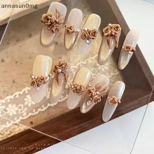 AA 50 Cái 3D Mix Kích Thước Đẹp Hoa Hồng Hoa Lá Nhựa Dính Móng Tay Nghệ Thuật Kim Cương Giả Trang Trí Làm Móng Tay Kawaii Quyến Rũ VN