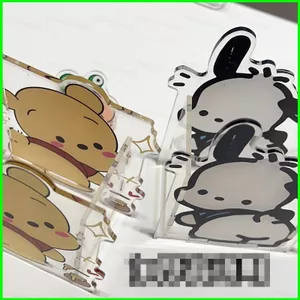 HT3 Pochacco Gấu Pooh Winnie acrylic Bút Hộp Đựng Hoạt Hình Dày Để Bàn Đồ Trang Trí Văn Phòng Phẩm Người Bạn Quà Tặng TH3