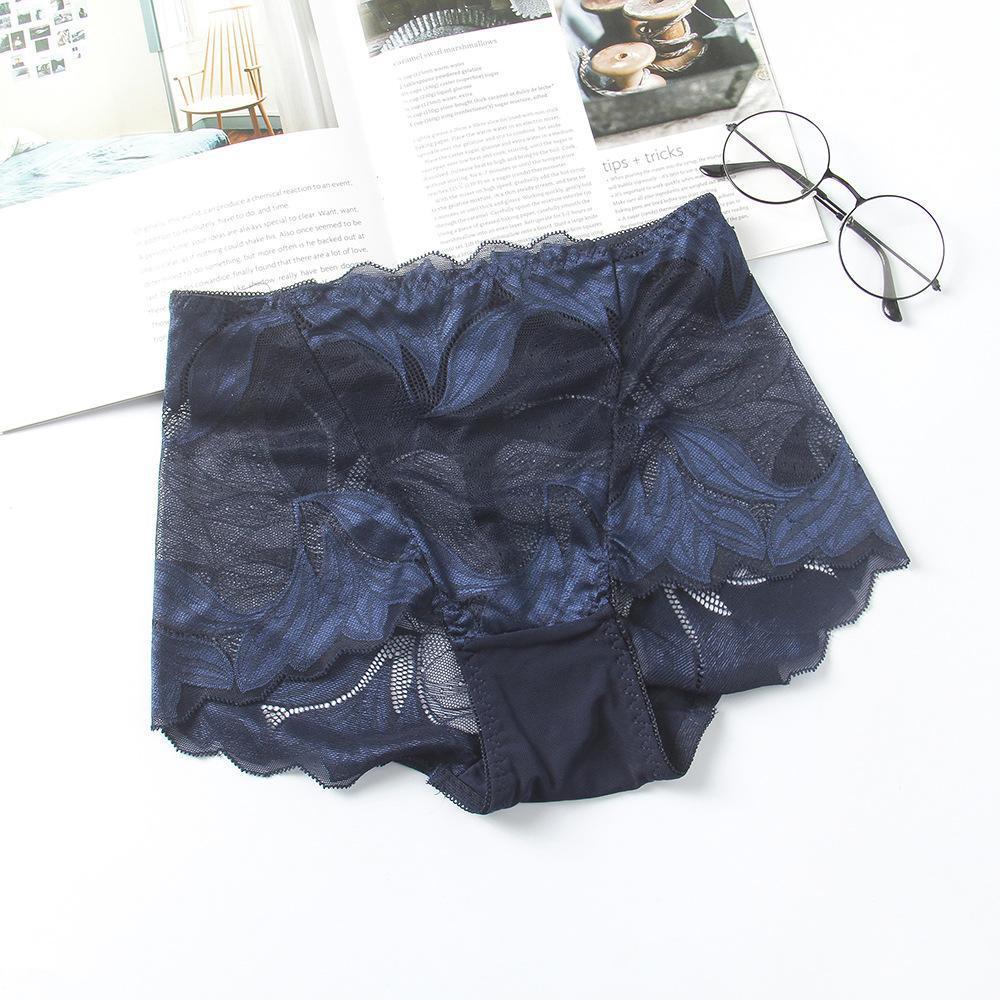 Quần Lót Nữ Ren Gợi Cảm Cạp Cao, Đáy Cotton Thoáng Mát, Co Giãn Tốt