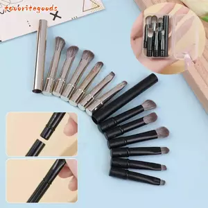 FAVORITEGOODS 1 Bộ Bàn Chải Trang Điểm Mini, Kem Che Khuyết Điểm Đường Viền Có Hộp Cọ Phấn Mắt, Dụng Cụ Mỹ Phẩm Hai Đầu Có Thể Tháo Rời 6 Trong 1 Bền Đẹp Du Lịch