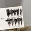 Handmade Nail Feel Màu Đậm Tím Làm Móng Tay Mảnh Phong Cách Gothic Halloween Công Nghiệp Nặng Miếng Dán Móng Tay Giả N1QC