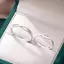 Bộ Nhẫn Cặp Đôi Thời Trang Màu Bạc Đơn Giản Mở Nhẫn Ngón Tay Có Thể Điều Chỉnh Ánh Sáng Trang Sức Sang Trọng Dành Cho Nữ Quà Tặng Kỷ Niệm VN