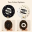 Phụ Nữ Vòng Tròn Lớn Tóc Barrette Tròn Phẳng Chấm Bi Tóc Đen Trắng Phong Cách Dành Cho Người Tổ Chức