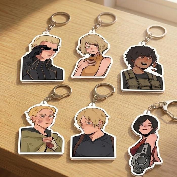 Resident Evil: High-Quality 5cm Acrylic Keychain - Double-Sided Print - ADA WONG