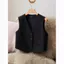 Phụ Nữ Mùa Xuân Chắc Chắn Áo Vest Đen Nữ Cổ Điển Không Tay Áo Blazer Chính Thức