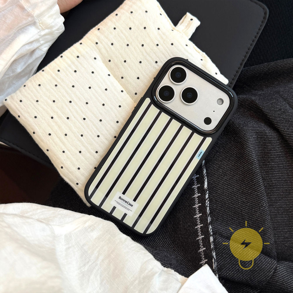 Phone Case For iPhone 17 Pro Max Plus 16 15 14 13 12 TPU Black Aesthetic Korean Cute