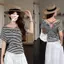 Pure Desire Style Back Rỗng xếp ly Áo thun ngắn tay eo hẹp dành cho nữ mùa hè Slim-Fit Slimmer Look Top