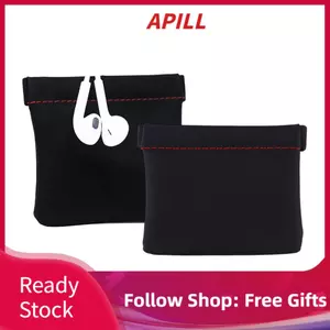 Apill Gugxiom 2 Chiếc Tai Nghe Bằng Da PU Túi Nhỏ Túi Du Lịch Sắp Xếp Di Động Có Khóa Đàn Hồi Cho Tai Nghe Nhét Tai Cáp Chìa Khóa Trang Sức & Phụ Kiện