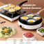 Chảo Omelette Bốn Lỗ Có Nắp Chảo Chống Dính Hộ Gia Đình Ăn Sáng Chảo Đá Y Tế Chảo Chiên Mini Burger Pan 9ZEE