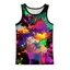 Graffiti 3D Tank Top Nam, Áo Vest đường phố bóng rổ mùa hè khô nhanh thoáng khí Áo thun thể thao không tay mềm mại thoáng khí