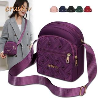 [Crush] Túi Messenger, Túi vuông nhỏ đa chức năng bằng Nylon, Túi điện thoại di động đeo chéo nhiều ngăn