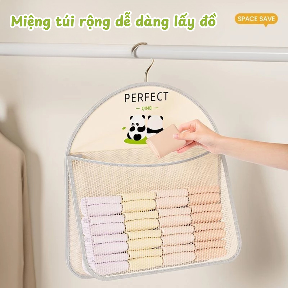Túi Lưới Đựng Đồ Lót Tất Vớ Treo Tủ Quần Áo HOMIE, Giỏ Lưới Treo Đồ Cá Nhân Đa Năng Gọn Gàng