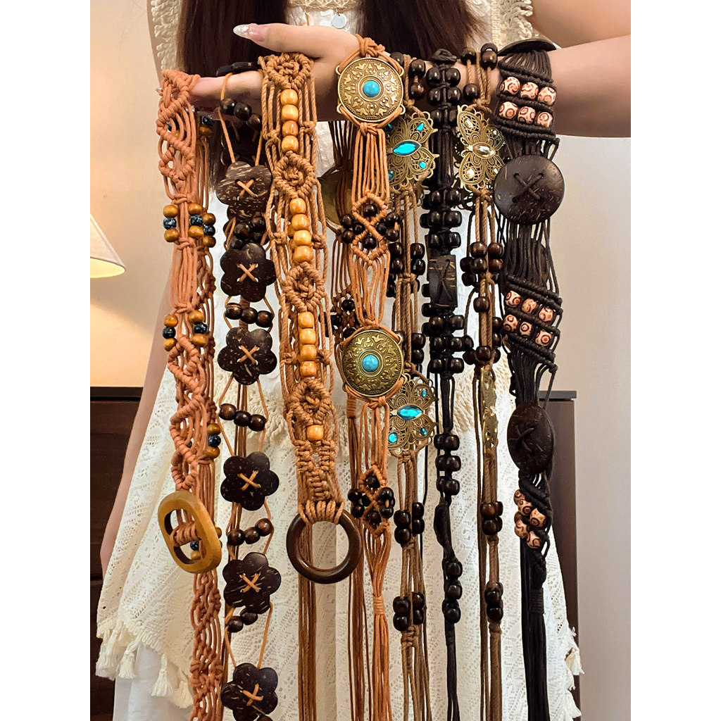 Thắt lưng bện Bohemian 2026 Thắt lưng nữ thời trang Bohemian phong cách mới