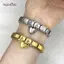 AqToCna Có Thể Tháo Rời Từ Thu Hút Trái Tim Dễ Thương Ý Quyến Rũ Liên Kết Bule Vòng Tay Thép Không Gỉ Thời Trang DIY Làm Hạt Trang Sức AqToCna