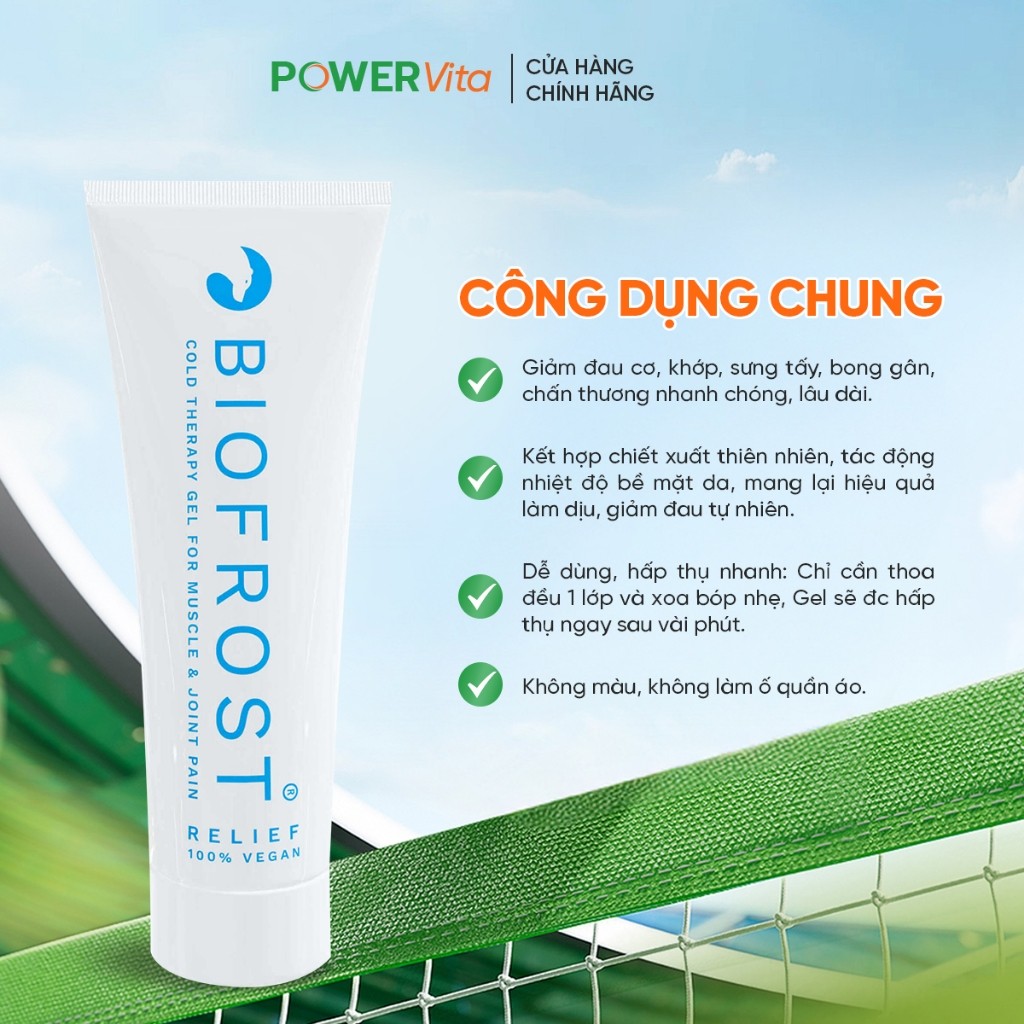 BIOFROST® RELIEF Gel Giảm Đau Tác Động Kép Lạnh - Nhập Khẩu Chính Hãng Phần Lan - Tuýp 100ml