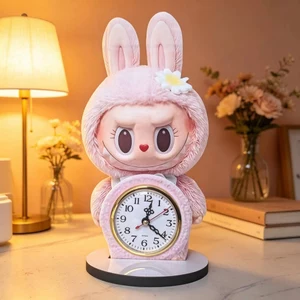 Phổ biến LABUBUBUBU Đồng hồ để bàn im lặng Phòng khách Phòng ăn Nghiên cứu Máy tính để bàn Nơi đồng hồ phẳng