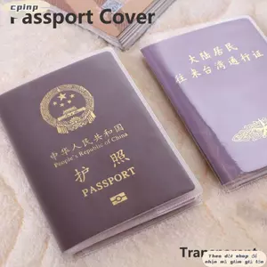 Vỏ hộ chiếu CPINCP, Hộp đựng thẻ ID mờ trong suốt chống thấm nước, Khe cắm thẻ PVC di động Nhiều khe đựng hộ chiếu chống mài mòn