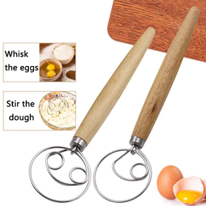 Nhà Bếp Tiện Ích Thiết Thực 43cm Gỗ Sồi Tay Cầm Bột Bột Khuấy Bột Cuộn SF35