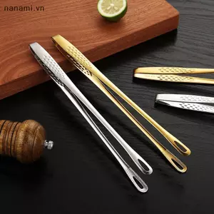 1 Kẹp Thực Phẩm Inox Tay Cầm Dài Chống Trơn Trượt Thịt Nướng Lưỡi Bít Tết Dụng Cụ Nấu Ăn Nhà Bếp Phụ Kiện Nhà Bếp [VN]