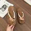 Pháp Dễ Thương Chống Trơn Trượt Flat Flip-Flops Nữ Mùa Hè Mặc Ngoài 2024 Trắng Đế Mềm Sandal Nữ 4XDL