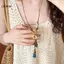 LUImo Phong Cách Trung Hoa Gốm Hạt Mặt Dây Chuyền Nelace Handmade Có Thể Điều Chỉnh Retro Ne Trang Sức Nữ Mặc Hàng Ngày Quà Tặng SBS