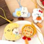 Trang trí treo đám mây QEARY, Mặt dây chuyền sang trọng hoạt hình dễ thương Mặt trăng, Thỏ mềm mại đa năng di động Trang trí túi móc khóa bánh trung thu