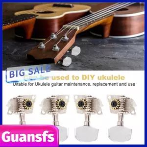 Guansfs Bnineteenteam Đàn Ukulele Chỉnh Chốt 2L2R Bạc Máy Cổ Điển Đầu Tự Làm Các Bộ Phận Chơi Phụ Kiện