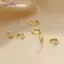 AqToCna Nhỏ Sáng Bóng Zircon Hình Học Hoa Vòng Bông Tai Dành Cho Nữ Bé Gái Thời Trang Dự Tiệc Quyến Rũ Sang Trọng Trang Sức AqToCna